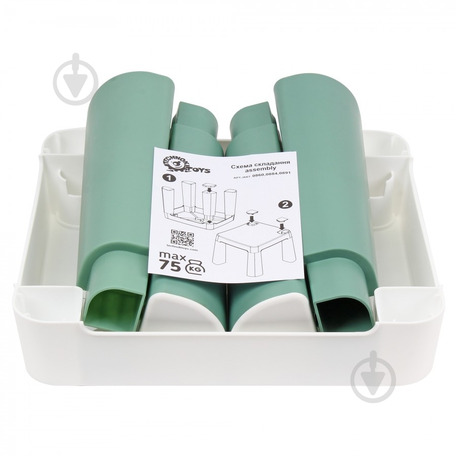 Табурет ТехноК 0884 бело-зеленый - фото 4 Табурет ТехноК 0884 бело-зеленый - фото 4