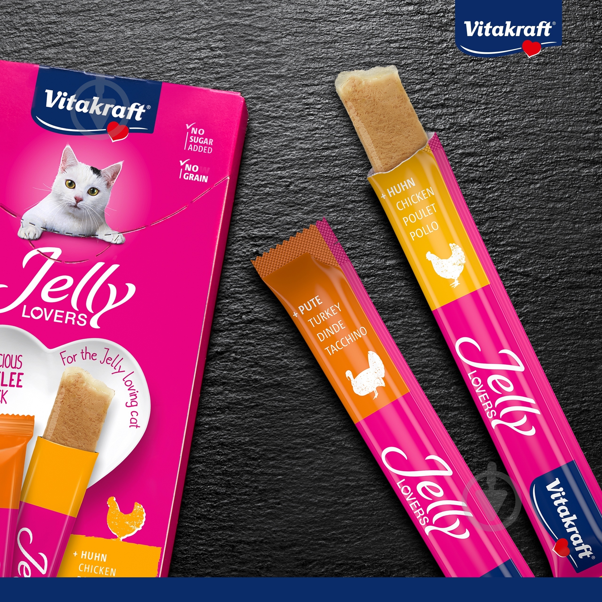Ласощі Vitakraft Jelly Lovers MP chicken/turkey 6x15g KA - фото 2 Ласощі Vitakraft Jelly Lovers MP chicken/turkey 6x15g KA - фото 2