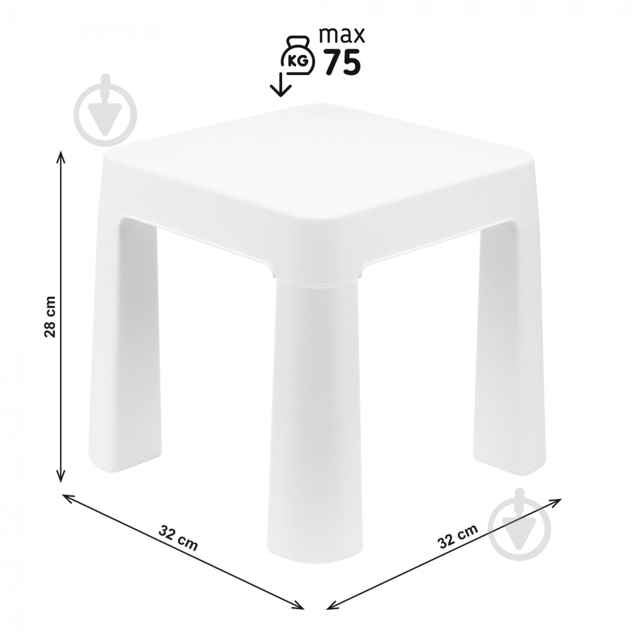 Табурет ТехноК 0891 белый - фото 4