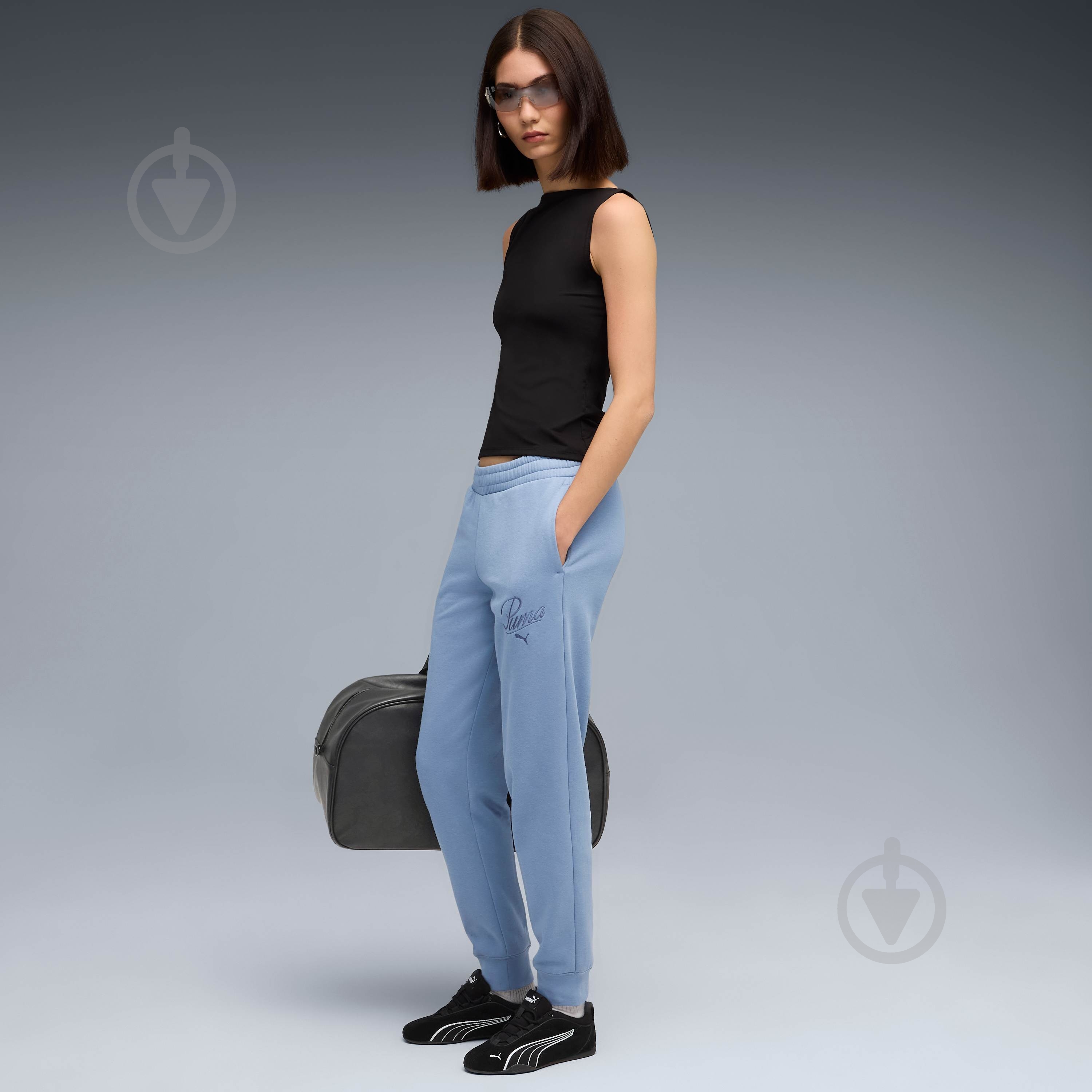 Брюки Puma ESS SCRIPT Sweatpants FL cl 68807434 р. XL синий - фото 3