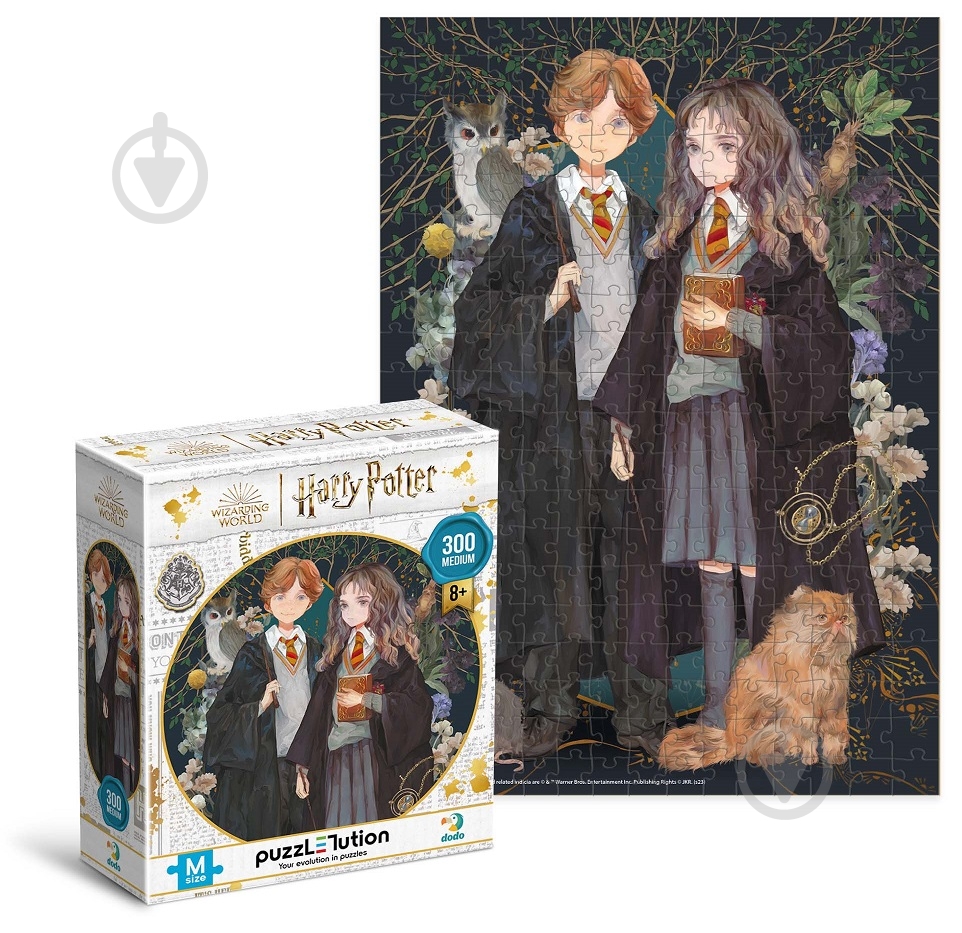 Пазл DoDo Medium-M Harry Potter. Гермиона и Роналд, 300 элементов 200499 - фото 2