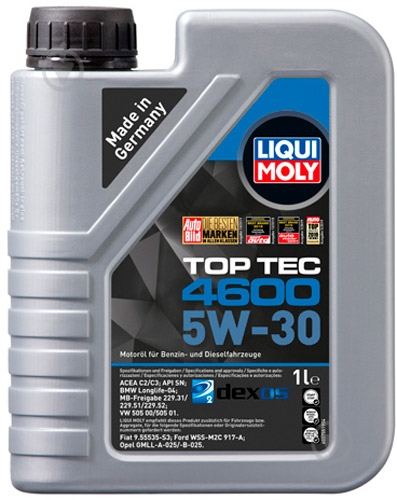 Моторное масло синтетическое Liqui Moly Top Tec 4600 5W-30 1 л (8032) - фото 1 Моторное масло синтетическое Liqui Moly Top Tec 4600 5W-30 1 л (8032) - фото 1