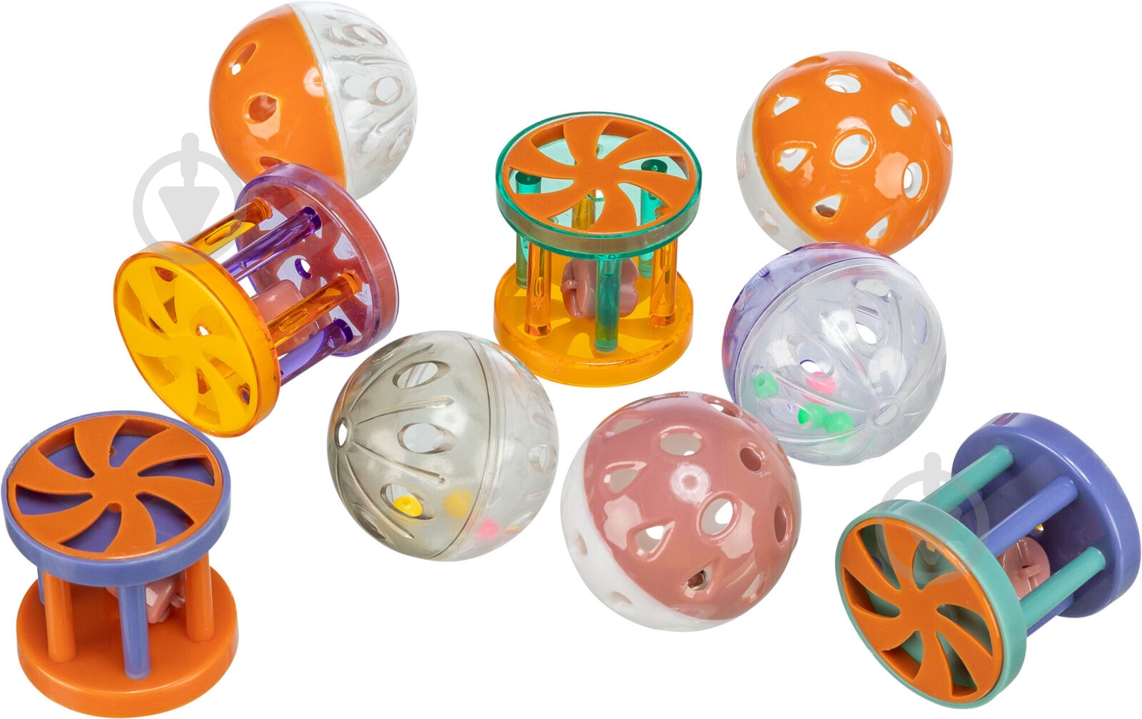 Іграшка для котів Trixie Валик із кулькою 4,5 см 4099 в асортименті - фото 1