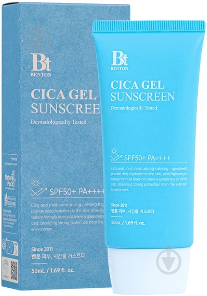 Сироватка сонцезахисна Benton з центелою CICA Gel Sunscreen Serum SPF50+/PA++++ 50 мл - фото 1 Сироватка сонцезахисна Benton з центелою CICA Gel Sunscreen Serum SPF50+/PA++++ 50 мл - фото 1