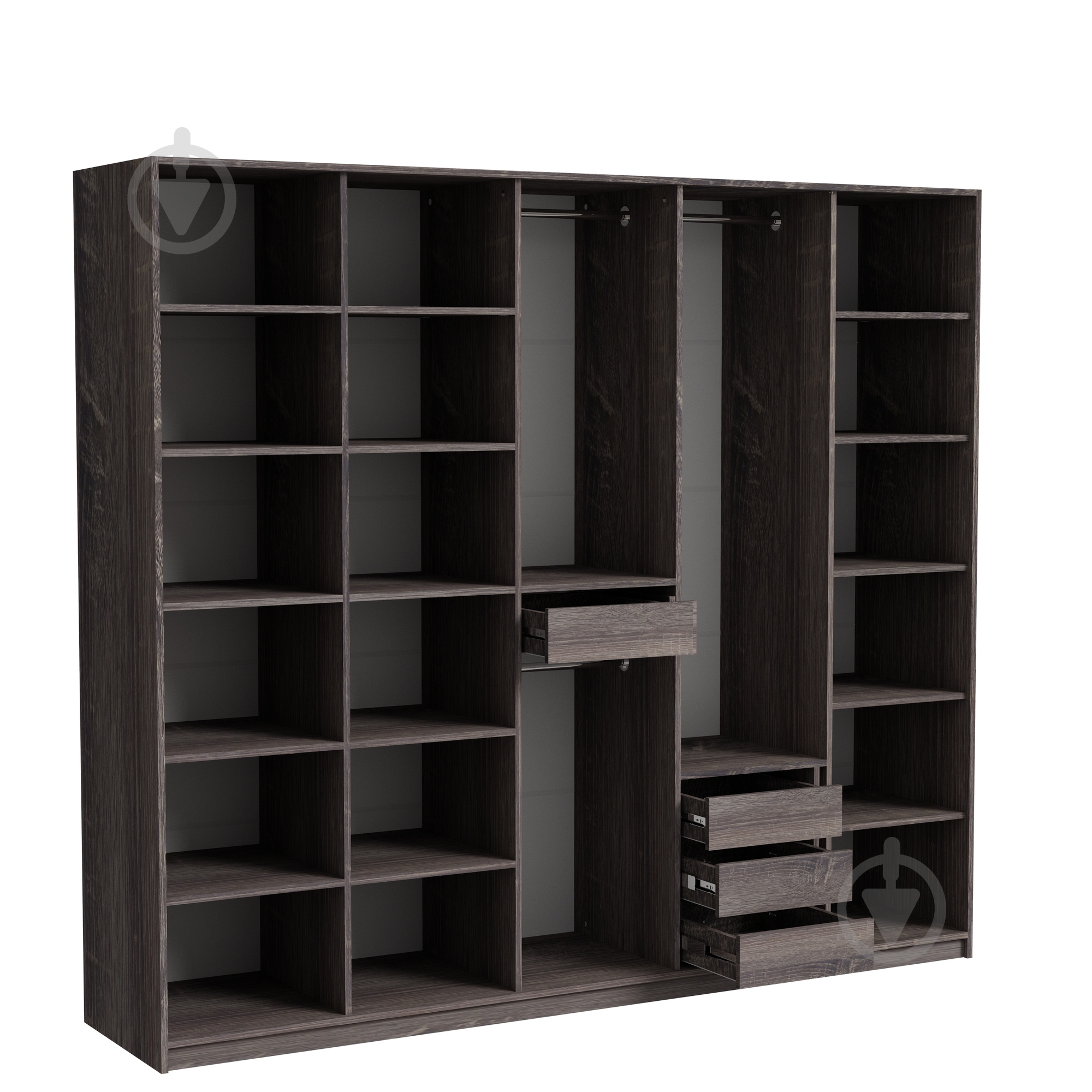 Шкаф Luxe Studio Loom 2476 2200х2476х564 мм агат серый глянец / светло-серый - фото 2 Шкаф Luxe Studio Loom 2476 2200х2476х564 мм агат серый глянец / светло-серый - фото 2