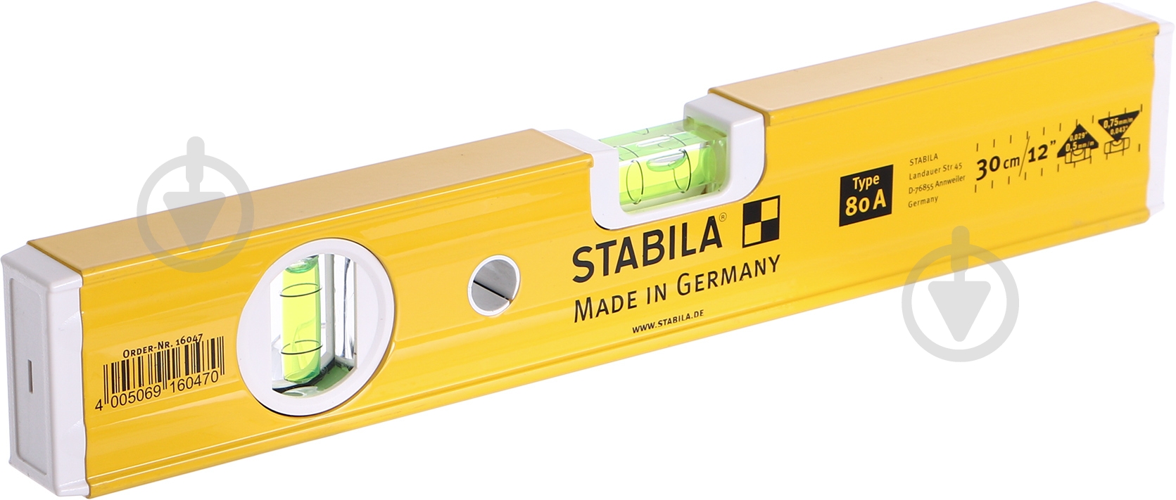 Уровень 30 см Stabila Type 80 A 16047 - фото 1