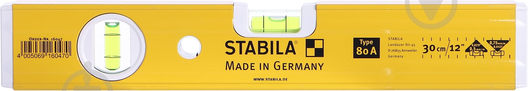 Уровень 30 см Stabila Type 80 A 16047 - фото 2