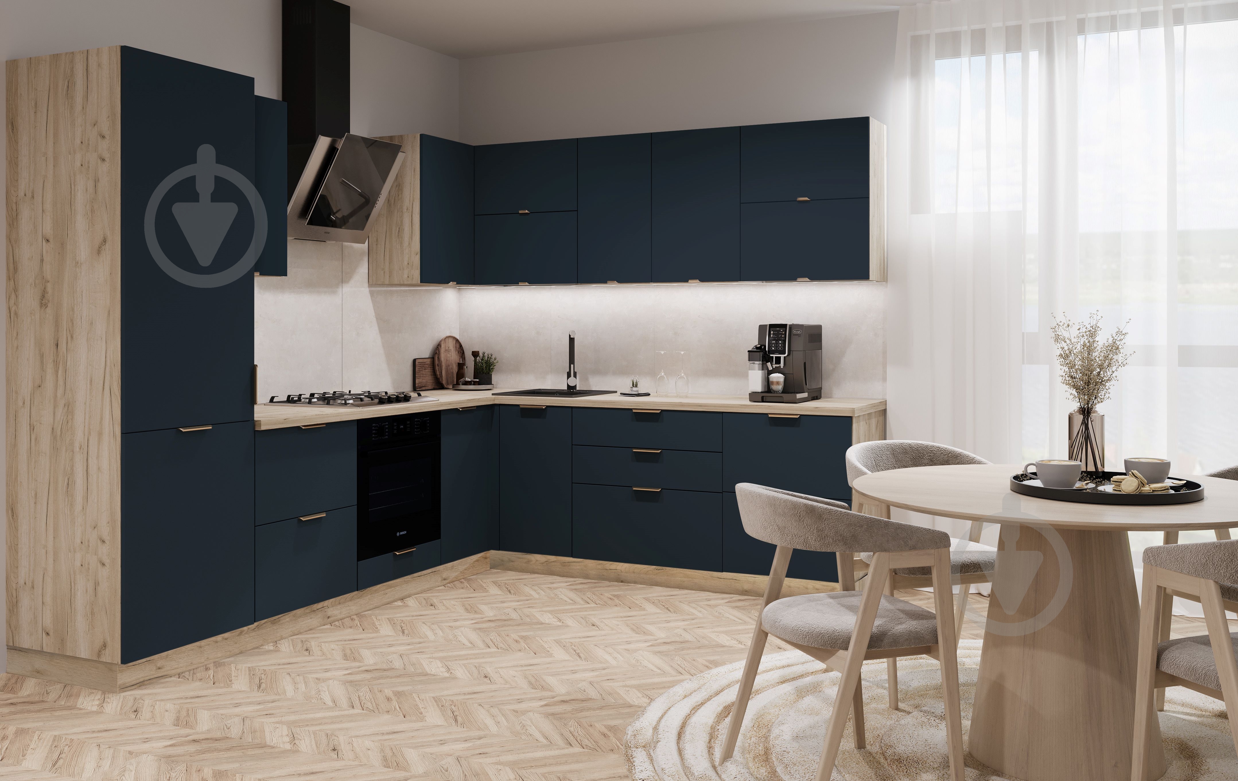 Тумба нижня Ня1 60/82 (1я+1ф) МС Natura Cиневир чорничний/дуб крафт сірий LuxeForm - фото 7