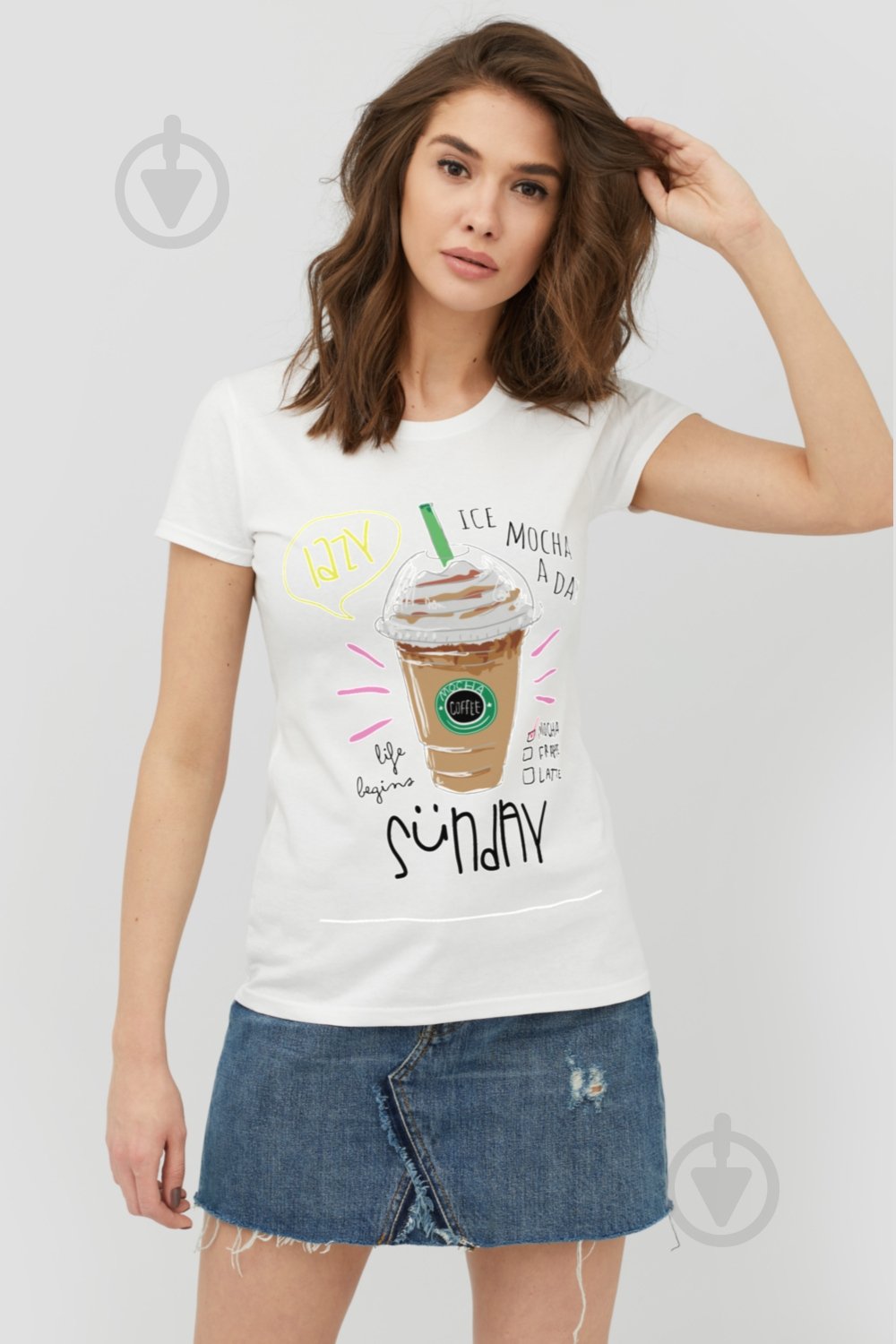 Футболка YAPPI Basic 1702233 р.L белый - фото 1