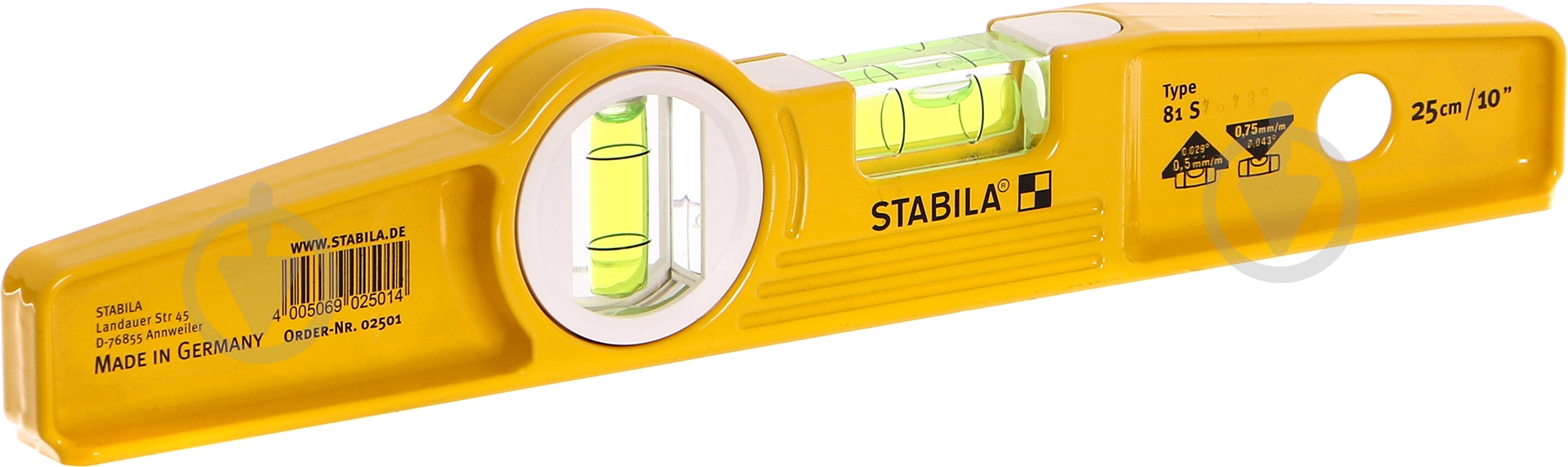 Уровень 25 см Stabila Type 81S 2501 - фото 2 Уровень 25 см Stabila Type 81S 2501 - фото 2