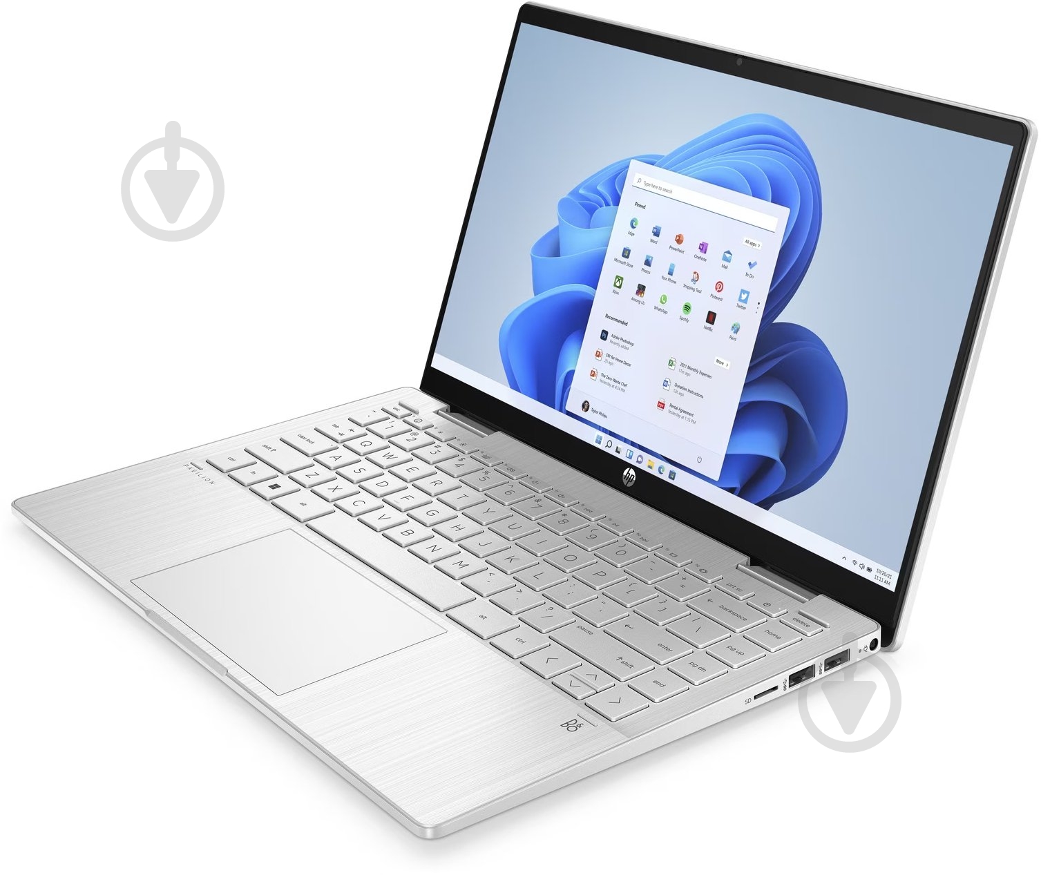 Ноутбук HP Pavilion x360 14" (825D9EA) natural silver - фото 6