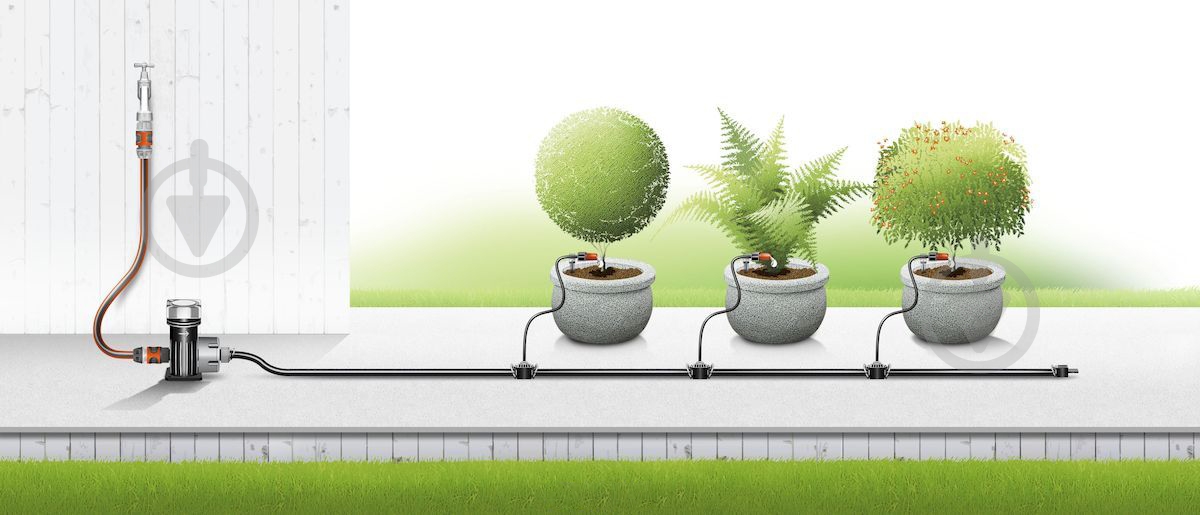З'єднувач Gardena Micro-Drip-System 1/2" – 3/16" 5 шт. 8333 - фото 3