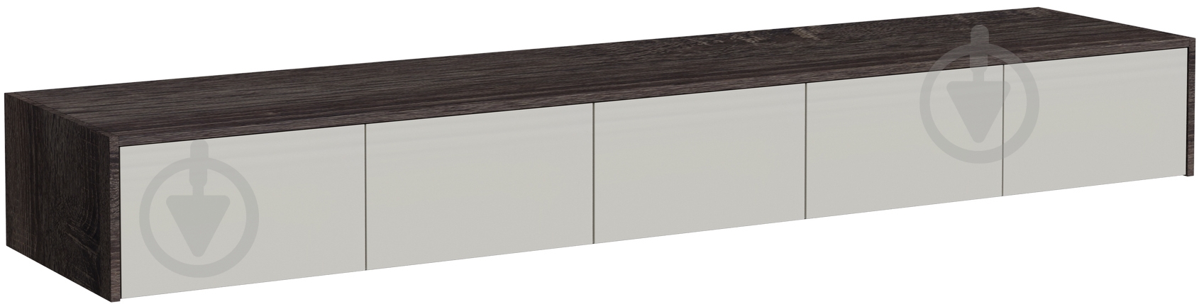 Полка Luxe Studio Loom 2476 300х2476х564 мм агат серый глянец / светло-серый - фото 1