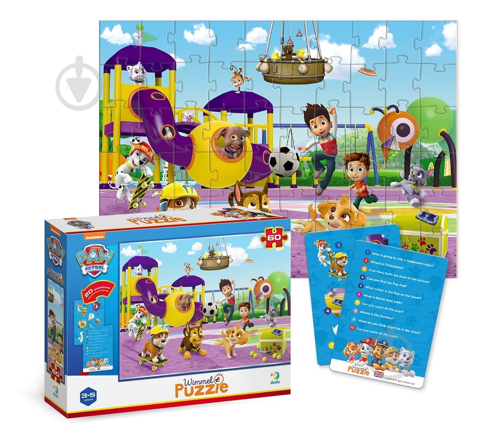 Пазл DoDo на 60 елементів Paw Patrol. На прогулянці 200453 - фото 2 Пазл DoDo на 60 елементів Paw Patrol. На прогулянці 200453 - фото 2