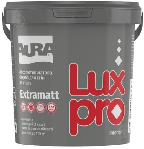 Фарба інтер'єрна акрилатна Aura® Luxpro Extramatt TR глибокий мат база під тонування 0,95 л 1,13 кг - фото 1