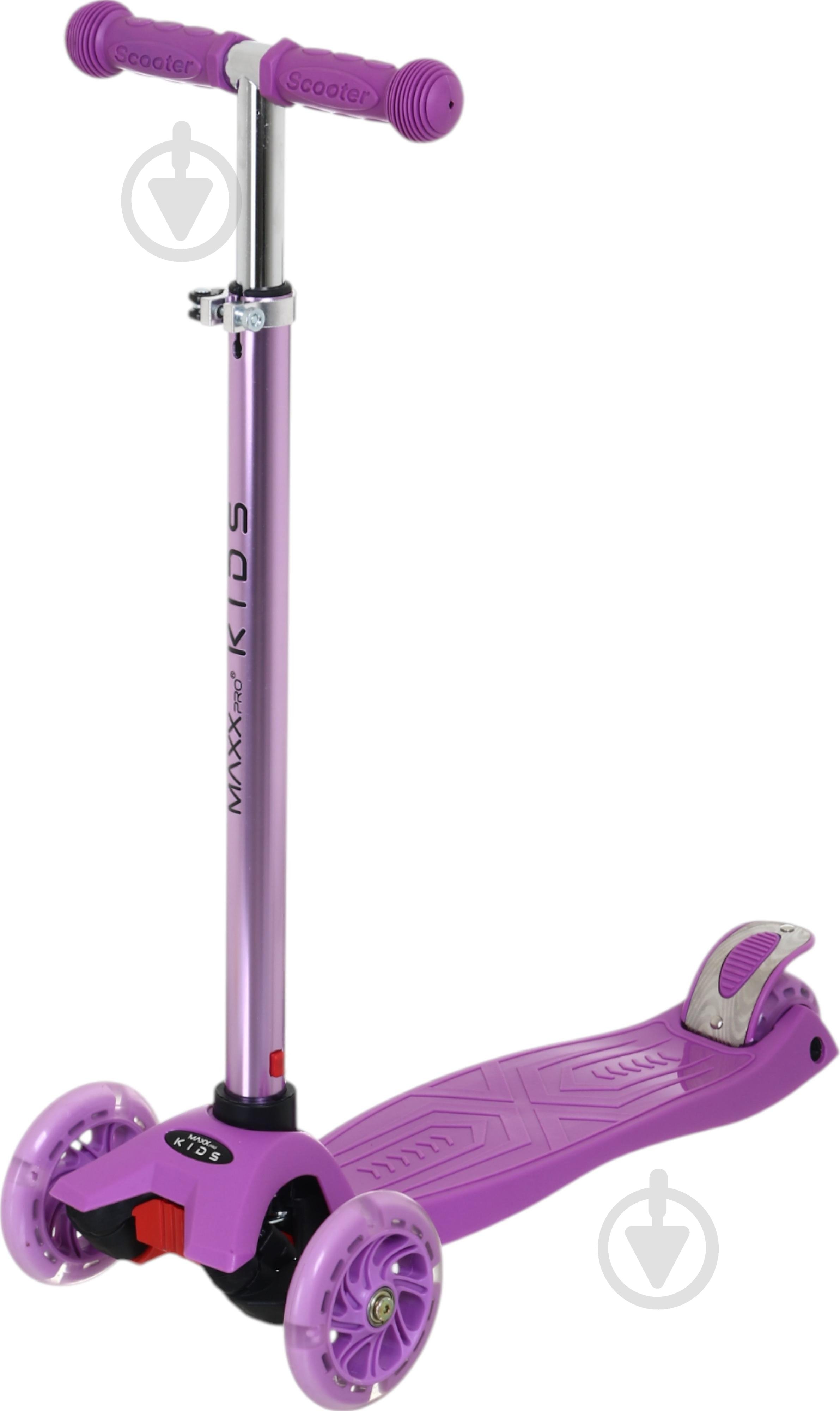 Самокат MaxxPro kids дитячий 3-колісний LS306C/maxi фіолетовий - фото 1