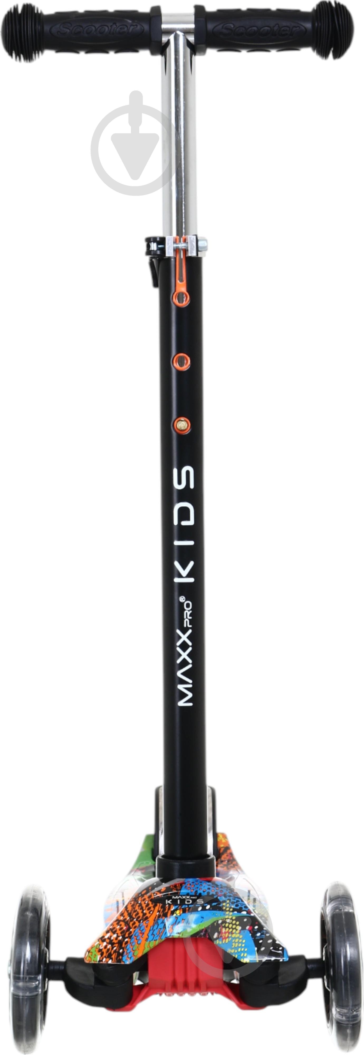 Самокат MaxxPro kids дитячий 3-колісний LS306C/maxi різнокольоровий принт - фото 2