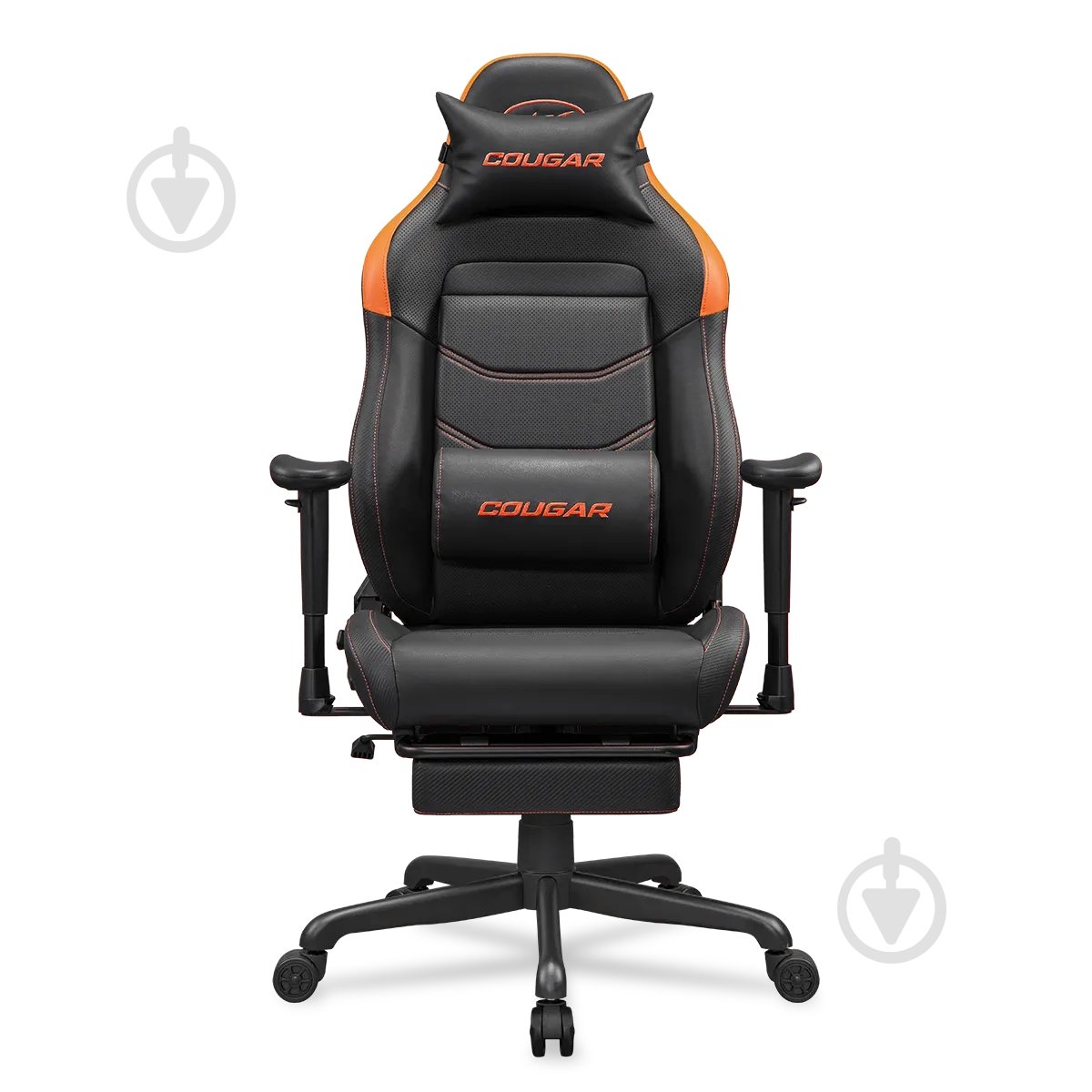 Кресло игровое Cougar EXPLORE NEO, дышащая экокожа черно-оранжевый - фото 1