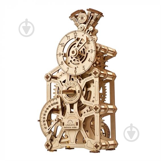 3D-пазл UGEARS Часы-двигатель (70217) - фото 1