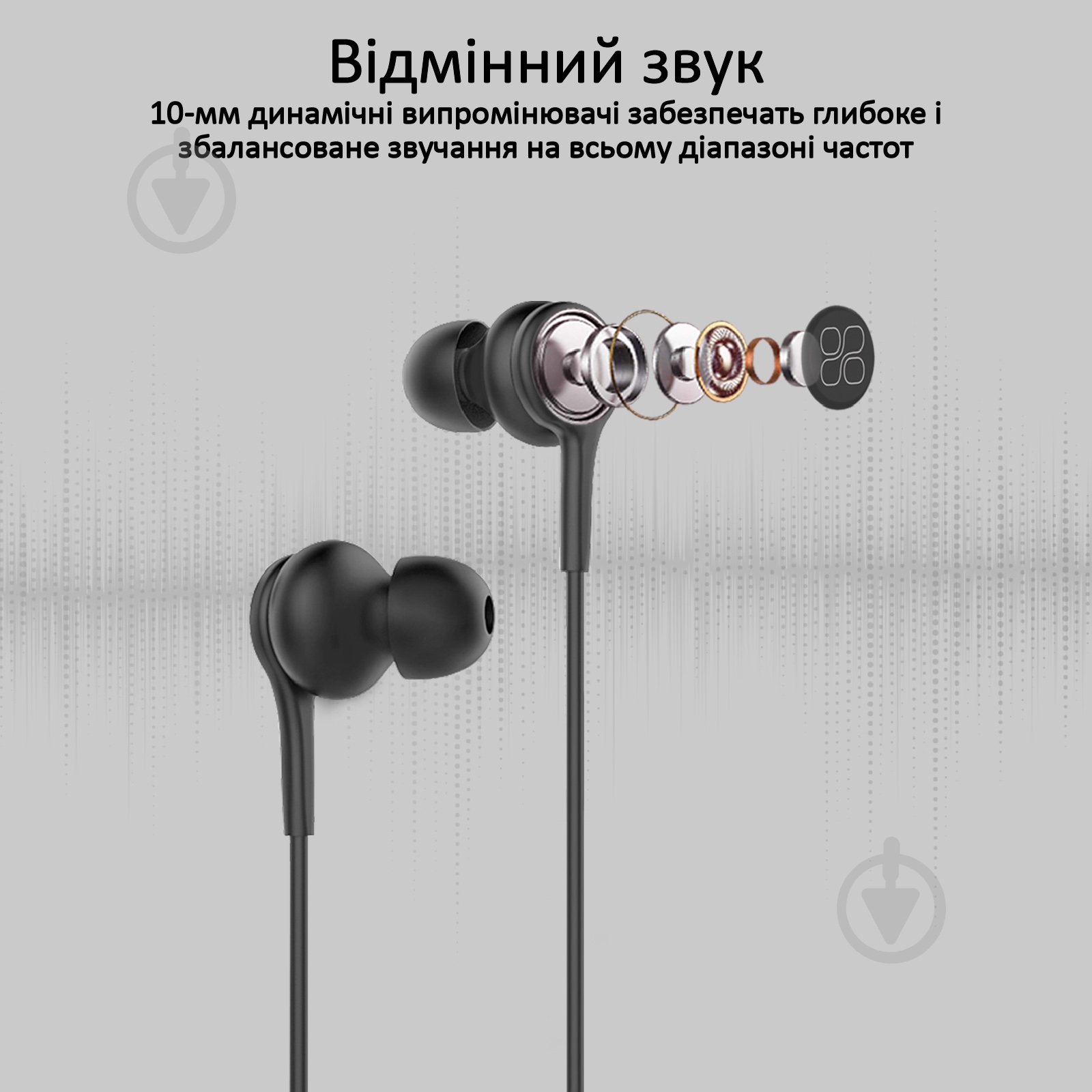 Навушники Promate Duet black (duet.black) - фото 2