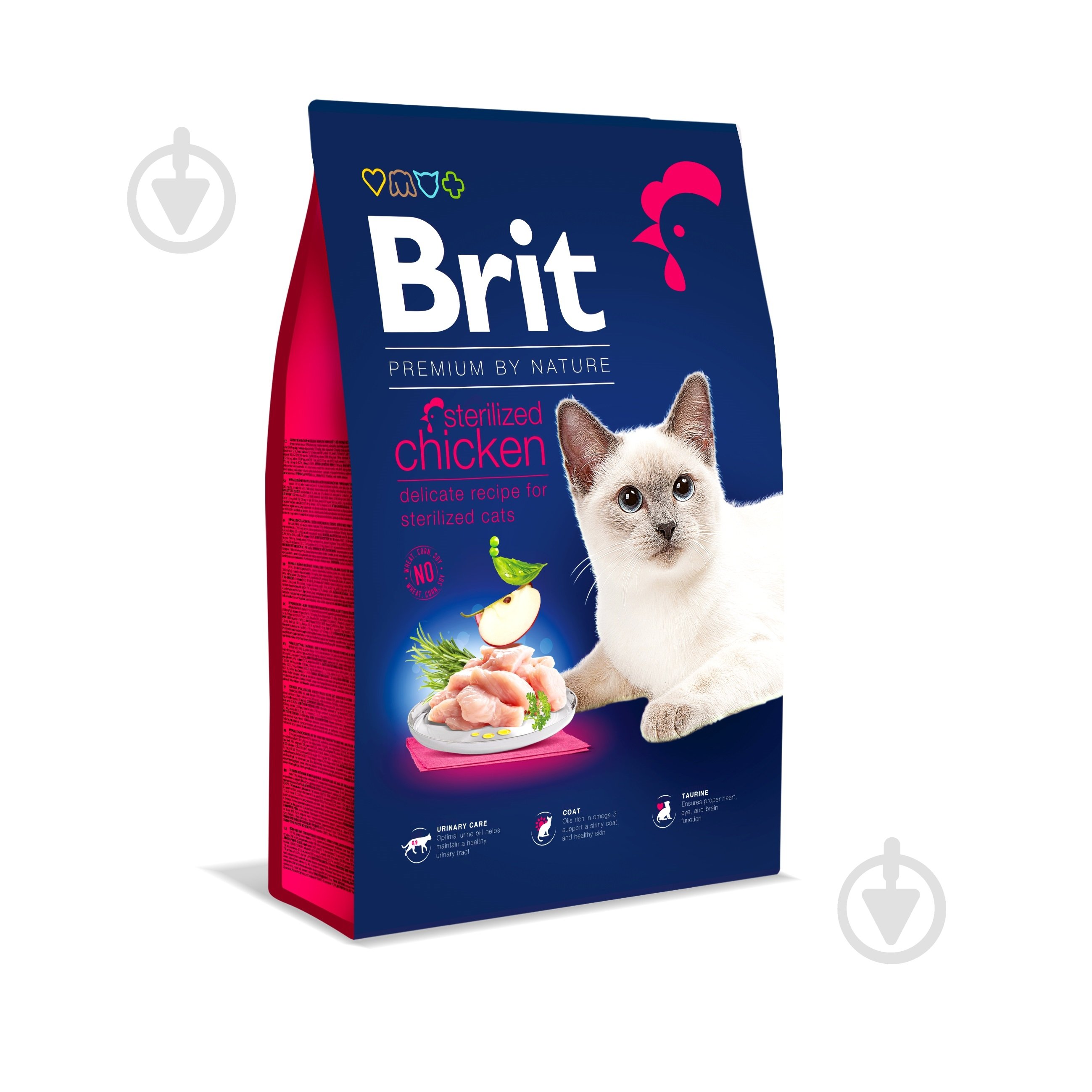 Корм сухий для котів Brit Premium Корм Brit Premium для стерилізованих котів, курка, 8кг 8 кг - фото 1