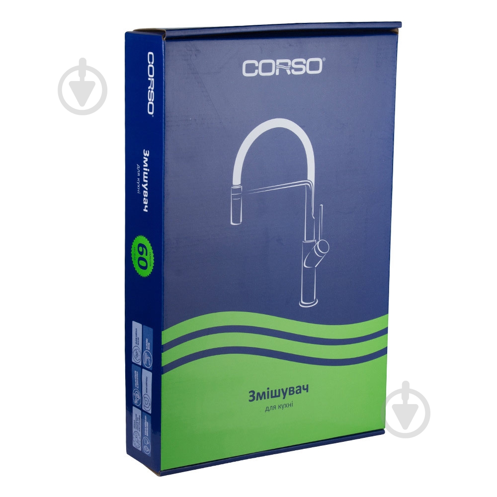 Змішувач для кухні Corso BRACCIANO 35мм Г-слив на гайці (CF-4B236C) - фото 7