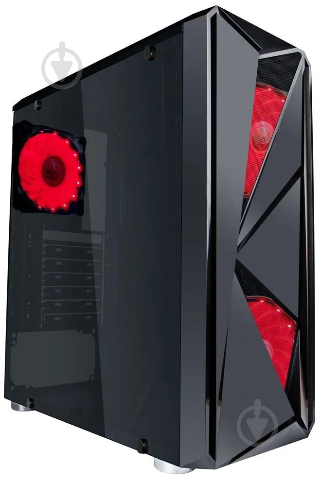 Корпус 1stPlayer Firerose F4-3A1-15LED RED - фото 1 Корпус 1stPlayer Firerose F4-3A1-15LED RED - фото 1