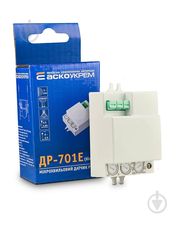 Датчик движения АСКОУКРЕМ ДР-701E микроволновой A0220010022 - фото 1