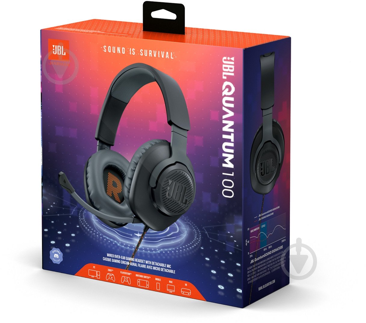 Гарнитура игровая JBL Quantum 100 black (JBLQUANTUM100BLK) - фото 18 Гарнитура игровая JBL Quantum 100 black (JBLQUANTUM100BLK) - фото 18