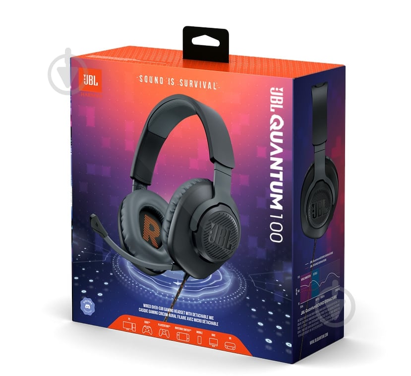 Гарнитура игровая JBL Quantum 100 black (JBLQUANTUM100BLK) - фото 19 Гарнитура игровая JBL Quantum 100 black (JBLQUANTUM100BLK) - фото 19
