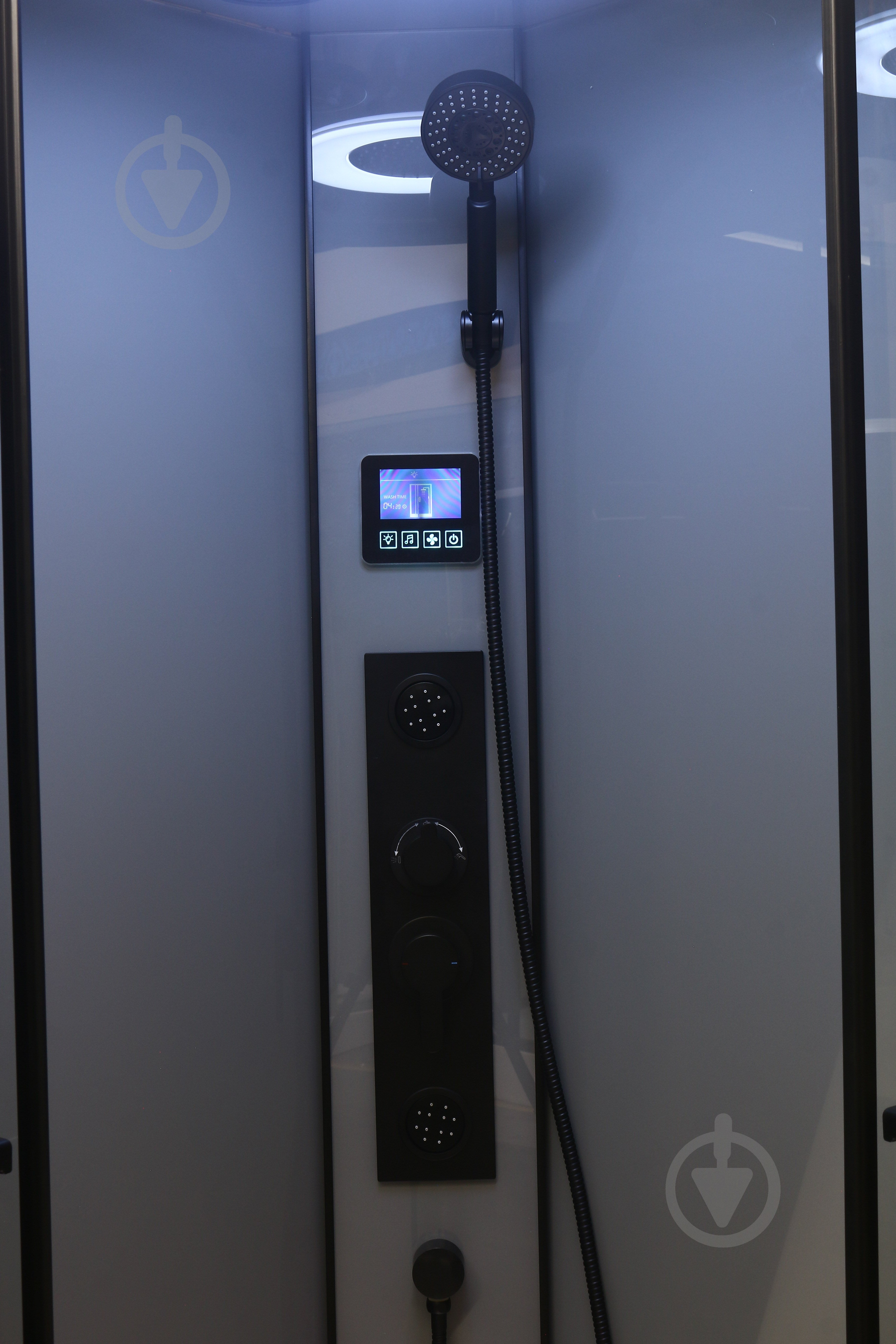 Душевой бокс EGO Pure Black Light 90x90 см K-6701 - фото 6