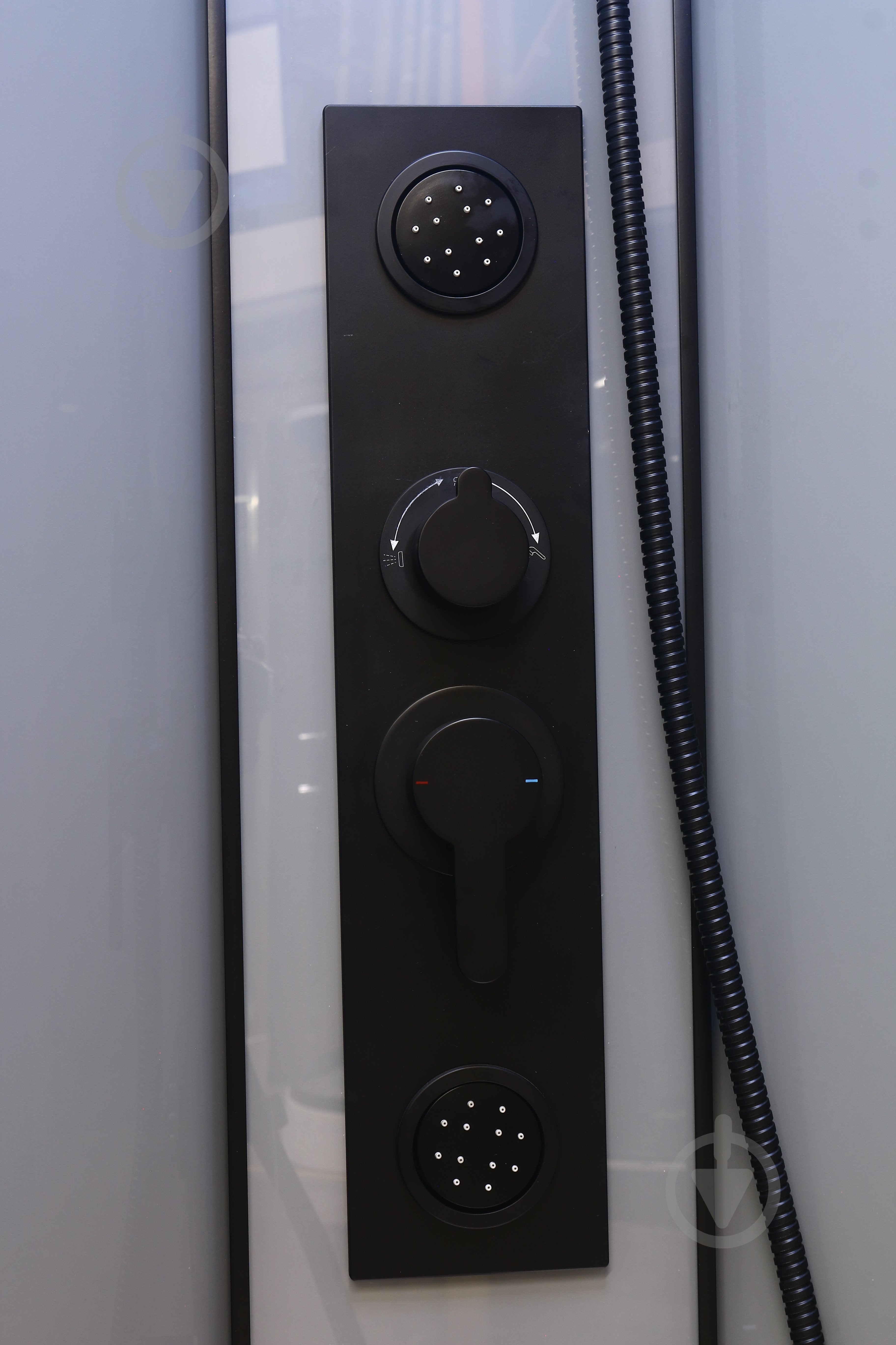 Душевой бокс EGO Pure Black Light 90x90 см K-6701 - фото 7