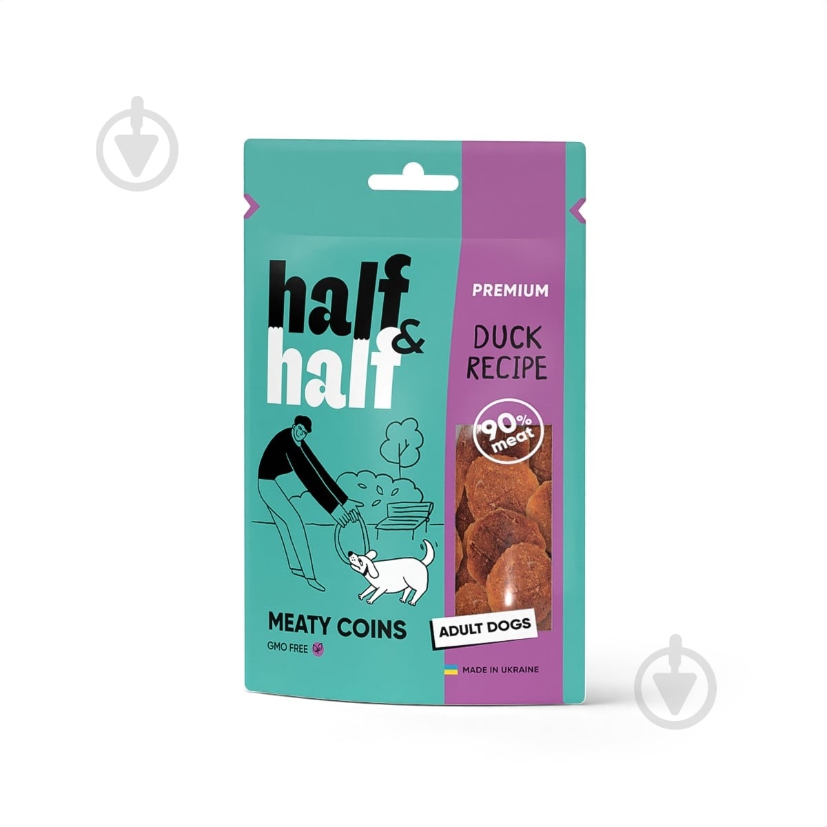 Лакомство для собак Half&Half кубики утка 100 г - фото 1