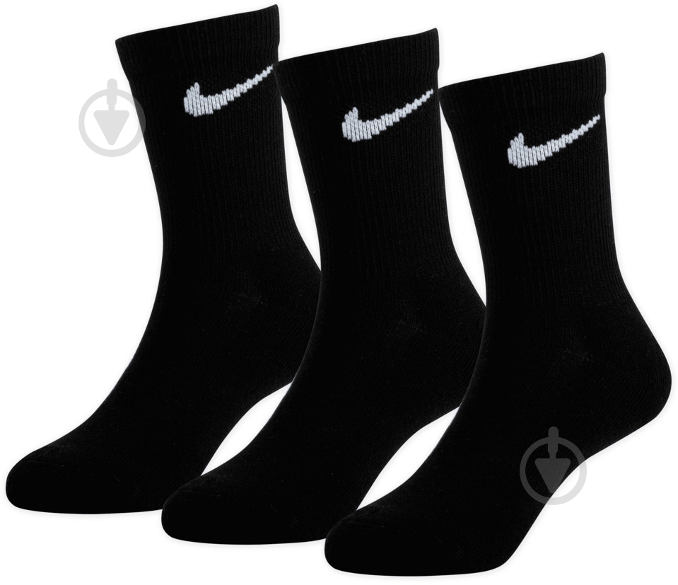 Носки Nike BASIC PACK CREW UN0027-023 р.5-7 черный 3 шт. - фото 1