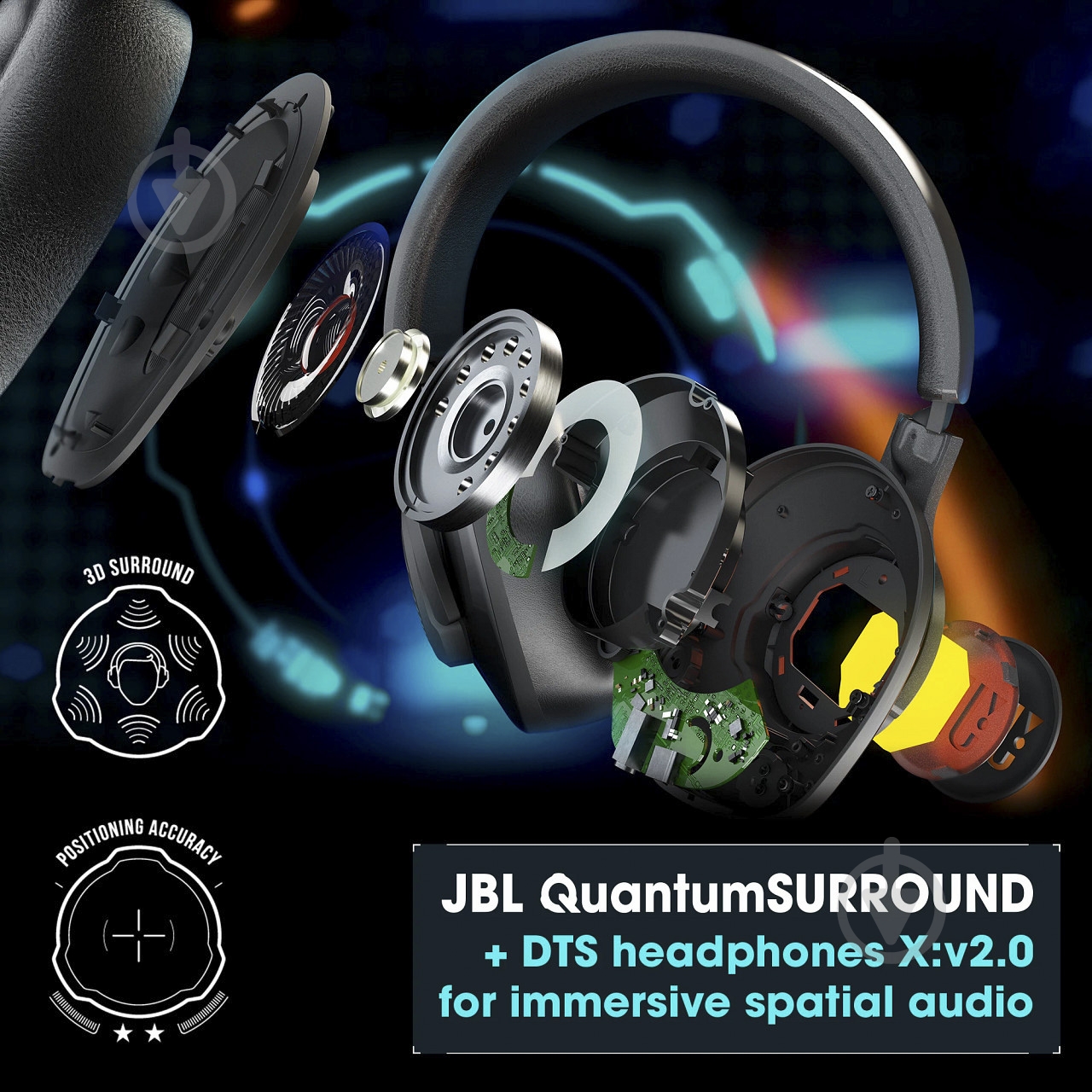 Гарнитура игровая JBL Quantum 400 black (JBLQUANTUM400BLK) - фото 24