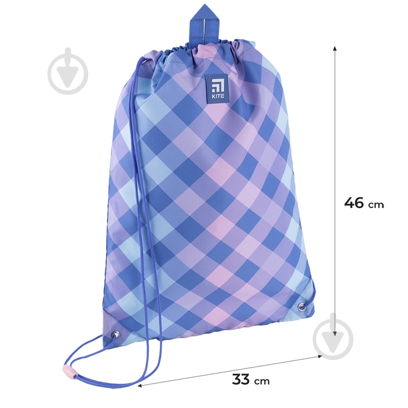 Сумка-мешок KITE для обуви Purple Chequer - фото 2