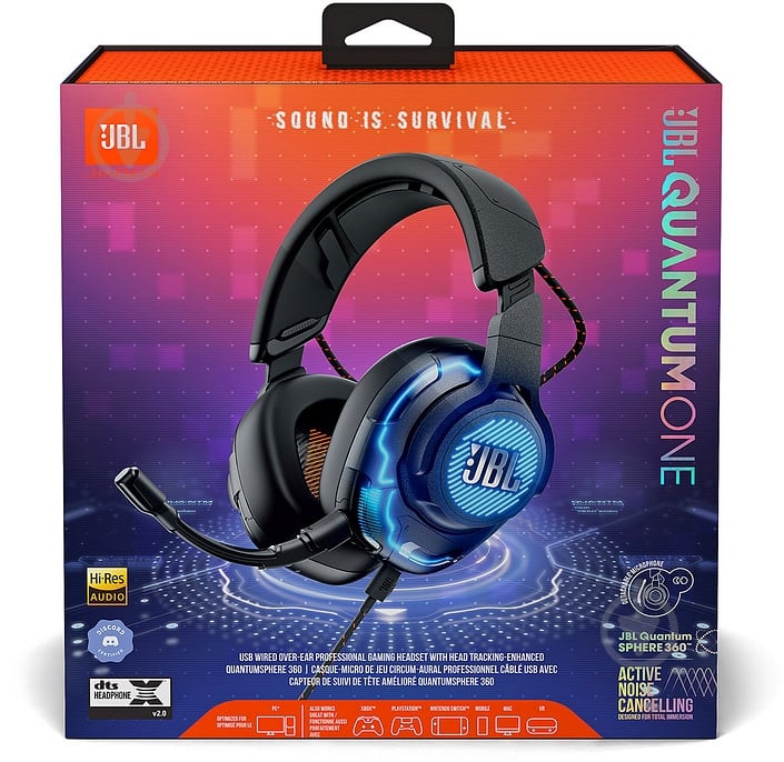 Гарнітура ігрова JBL Quantum One black (JBLQUANTUMONEBLK) - фото 25