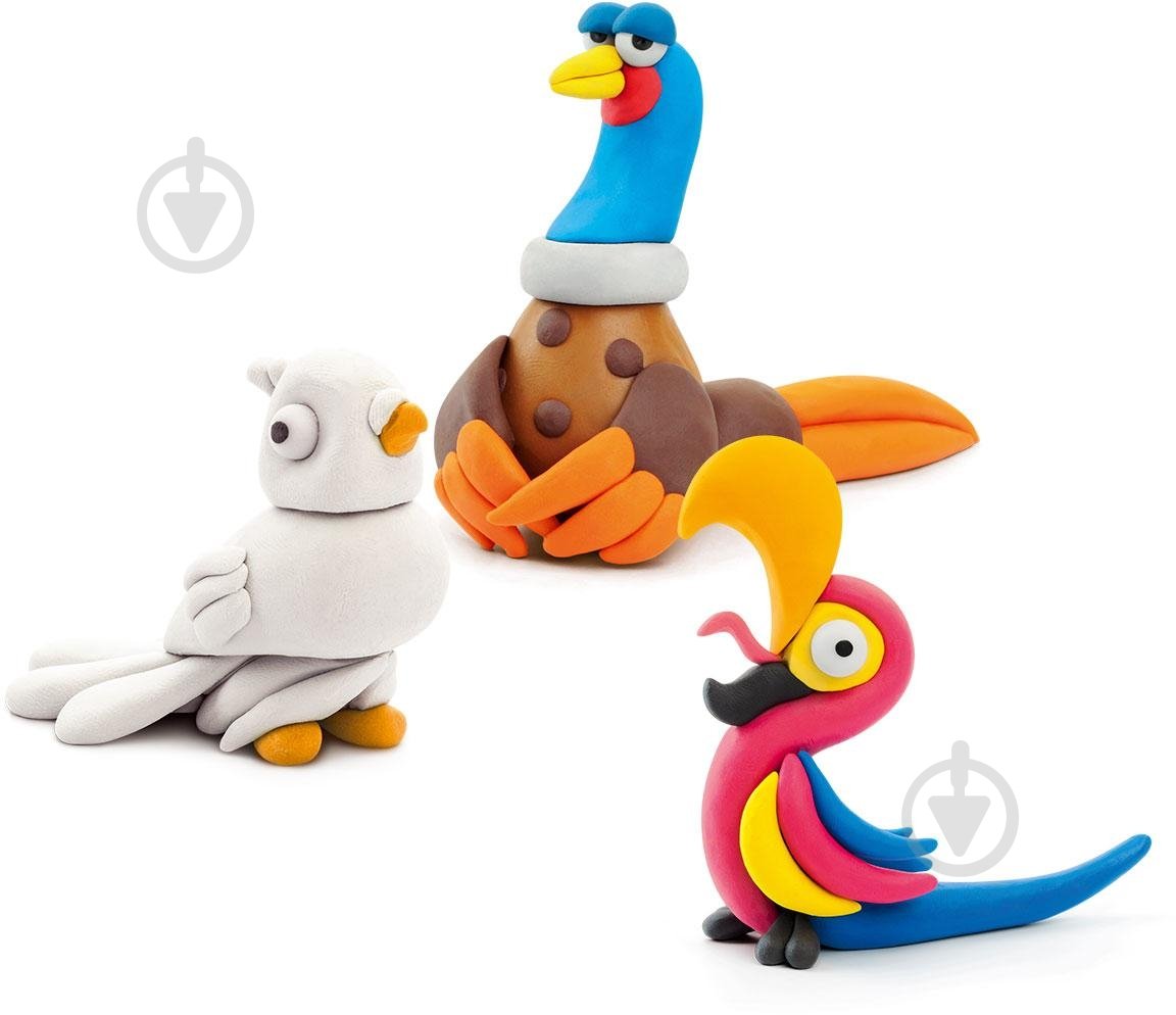 Набір пластиліну Lipaka Птахи Папуга ара фазан голуб 60025-UA01 - фото 4