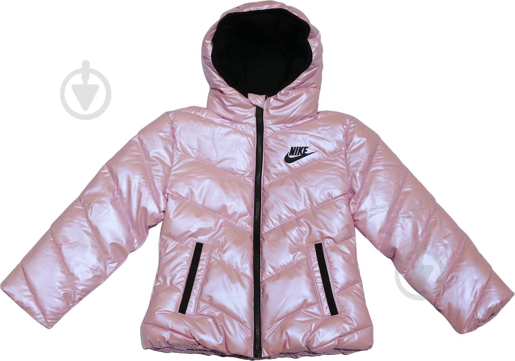 Куртка для дівчаток Nike CHEVRON SOLID PUFFER JKT 36J939-A9Y р.4 рожева - фото 1
