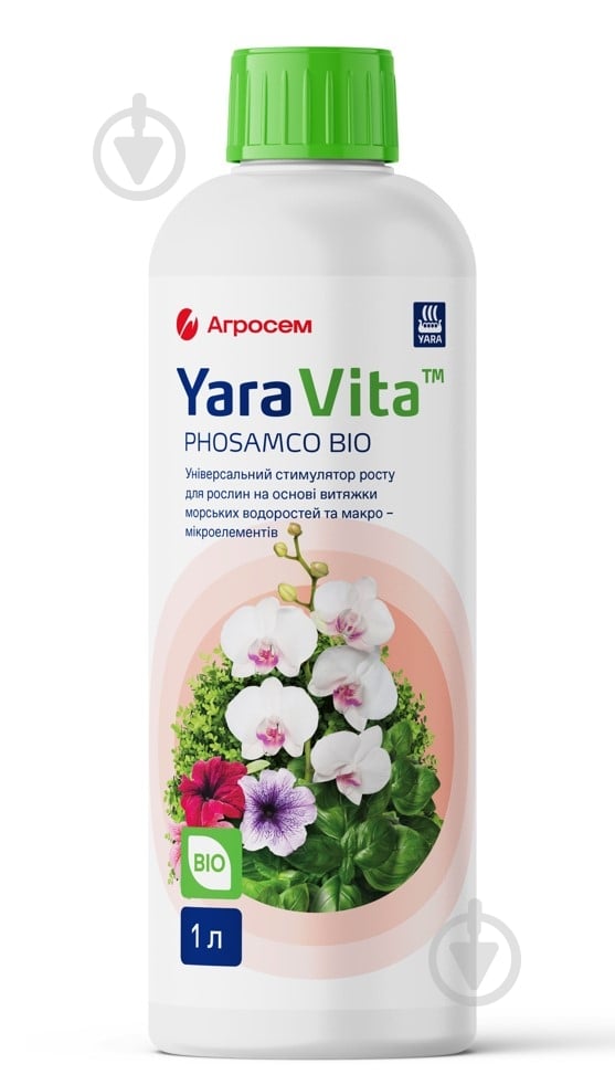 Удобрение универсальное Yara Для растений на основе вытяжки морских водорослей и макро-микроэлементов YaraVITA 1 л - фото 1 Удобрение универсальное Yara Для растений на основе вытяжки морских водорослей и макро-микроэлементов YaraVITA 1 л - фото 1