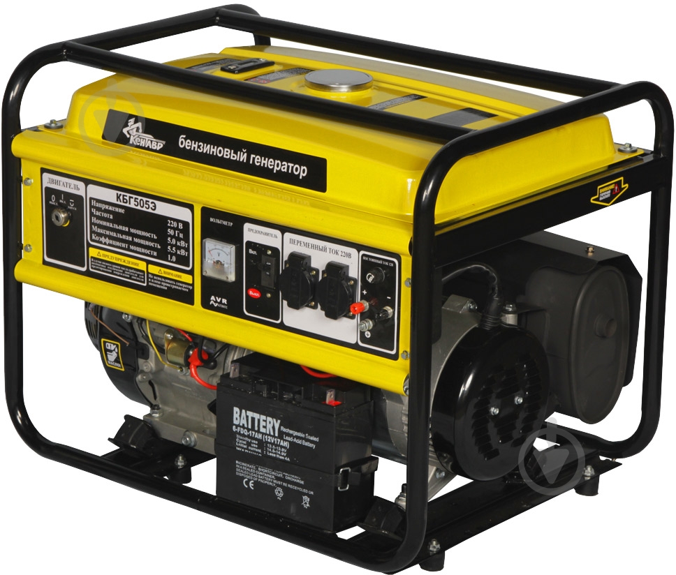 Генератор бензиновый Кентавр 5 кВт / 5,5 кВт 220 В КБГ505Э - фото 2