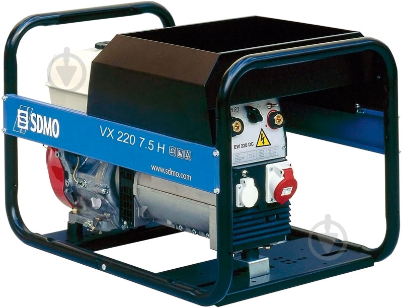 Генератор бензиновый SDMO 5,7 кВт / 6 кВт 380 В VX 220/7,5 H - фото 1