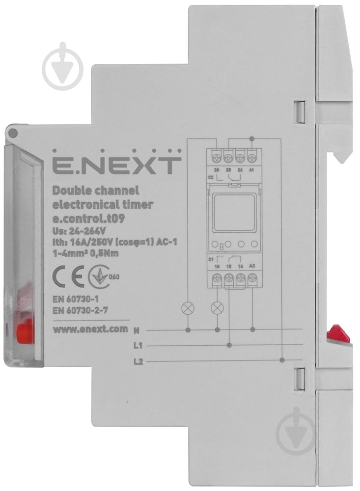 Багатофункціональне реле часу E.NEXT e.control.t09 - фото 3