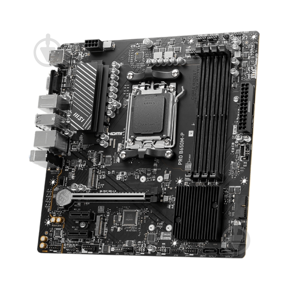 Материнська плата MSI PRO B650M-P (Socket AM5, AMD B650, micro ATX) - фото 3 Материнська плата MSI PRO B650M-P (Socket AM5, AMD B650, micro ATX) - фото 3