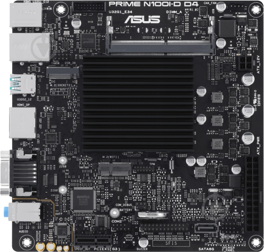 Материнская плата Asus PRIME N100I-D D4-CSM (SoC, mini ITX) - фото 1 Материнская плата Asus PRIME N100I-D D4-CSM (SoC, mini ITX) - фото 1