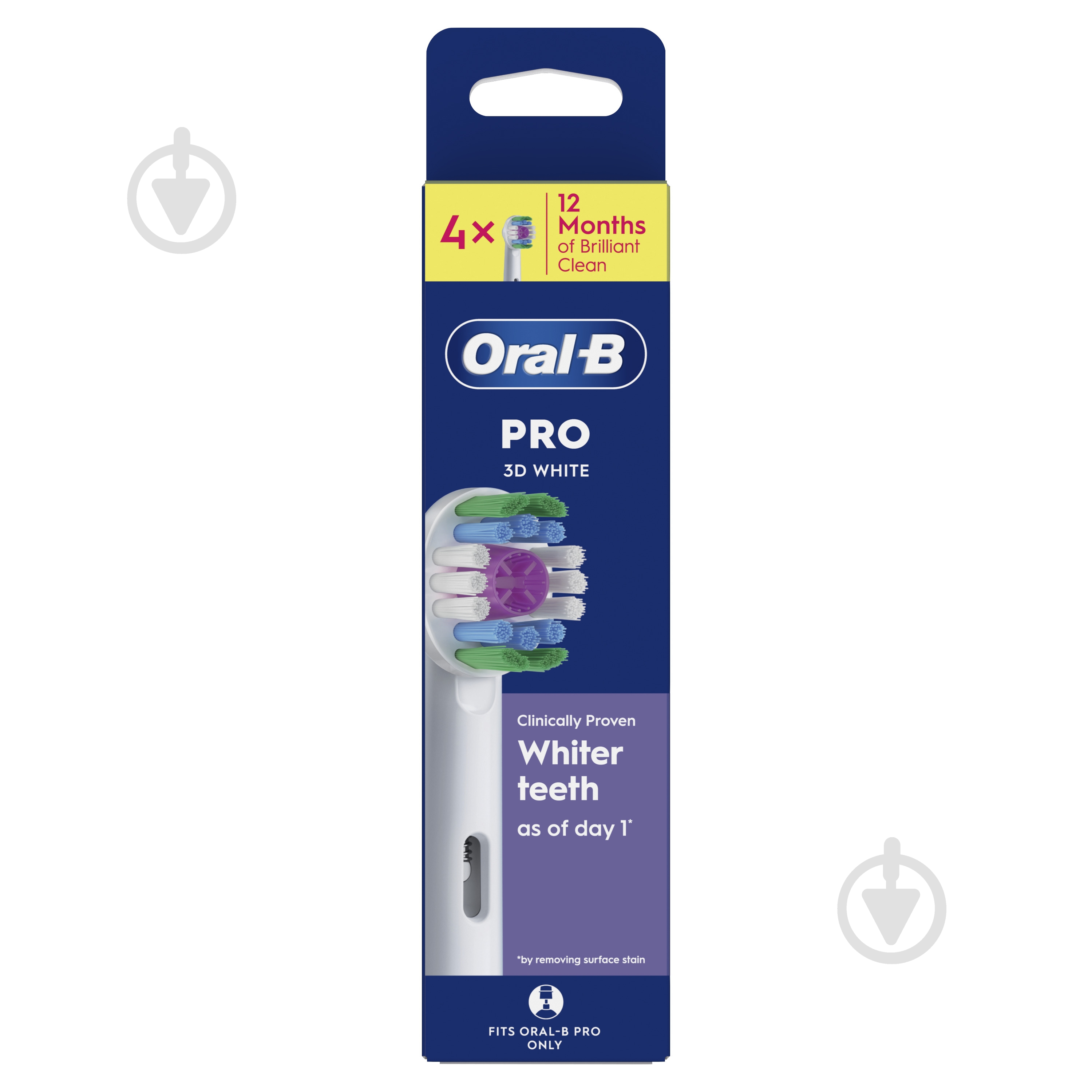 ᐉ Насадки для електричної зубної щітки Oral-B Pro 3D White 4 шт