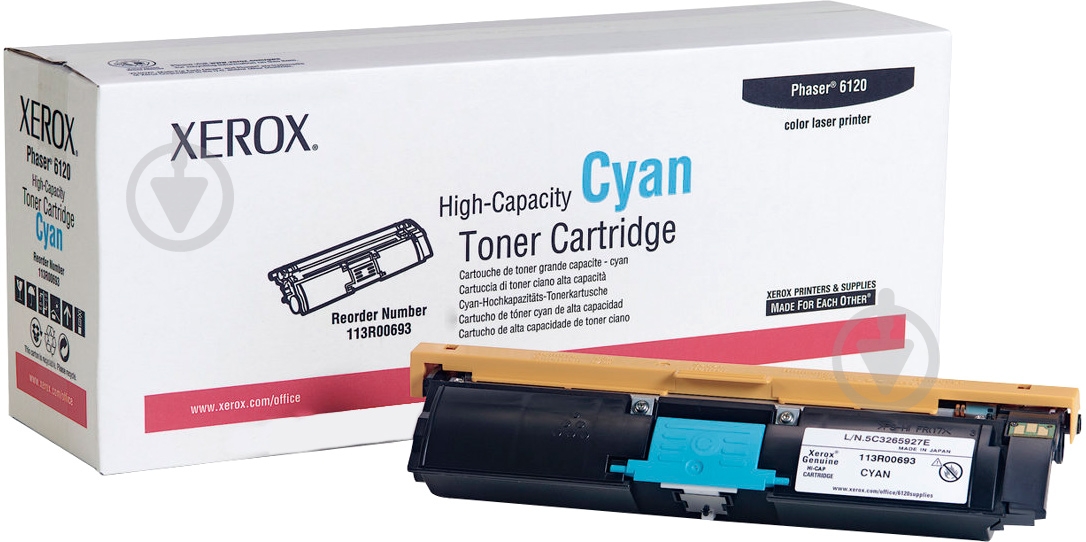 Тонер-картридж Xerox cyan 113R00693 - фото 1