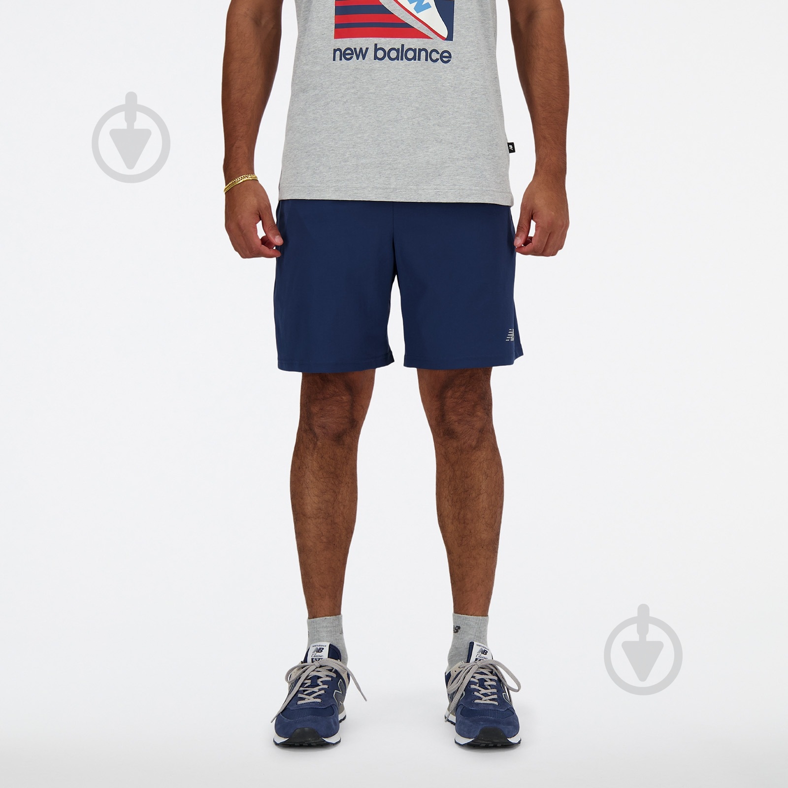 Шорты New Balance MS41232NNY р. L синий - фото 1