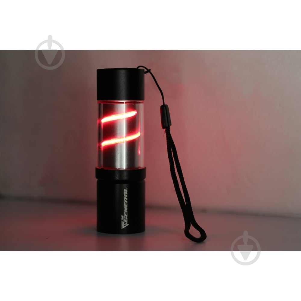 Ліхтарик TheGeneral Eridan 2 в 1 65 Lm чорний/червоний 100020122TG-02 - фото 5