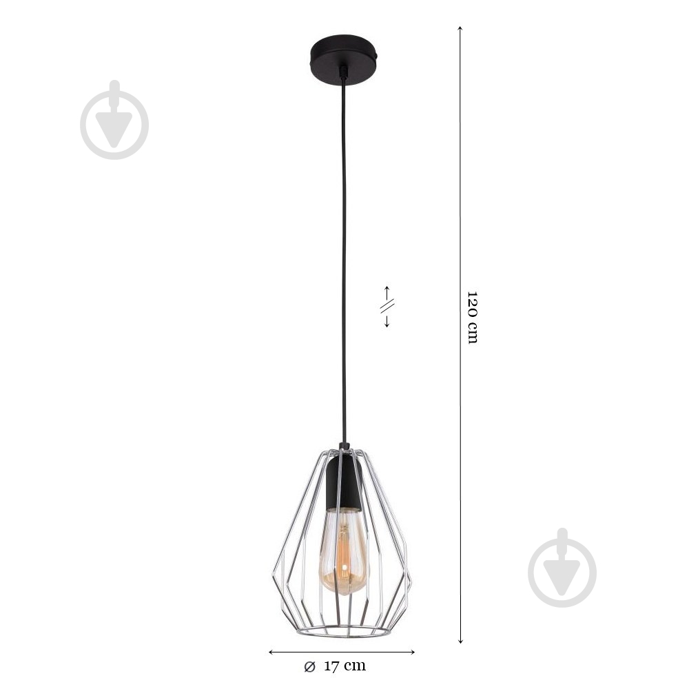 Подвес TK Lighting BRYLANT 796 1x15 Вт /E27 черный - фото 3 Подвес TK Lighting BRYLANT 796 1x15 Вт /E27 черный - фото 3